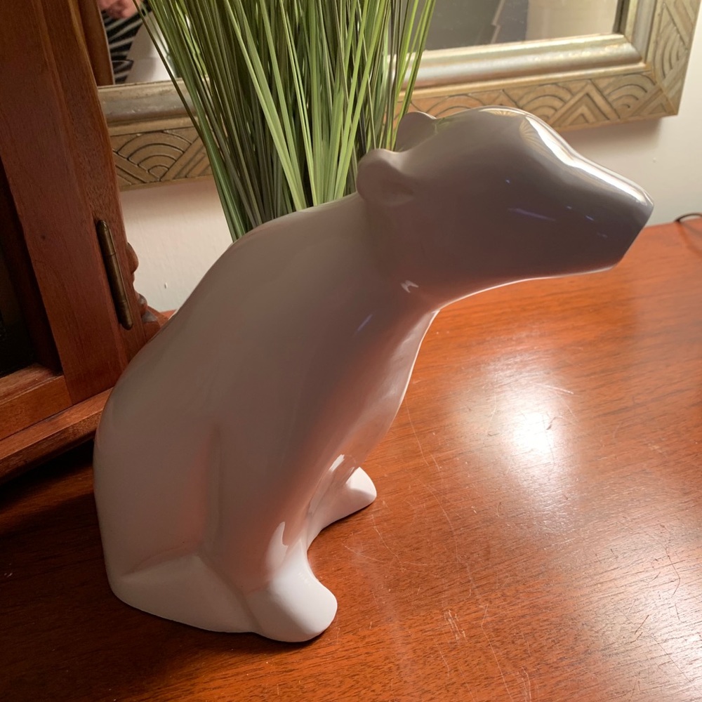 Large White Porcelain Bear - Picture 3 of 6